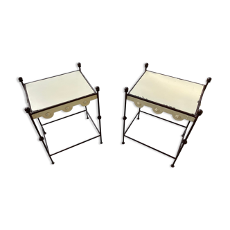 Pair of Provencal style bedside table
