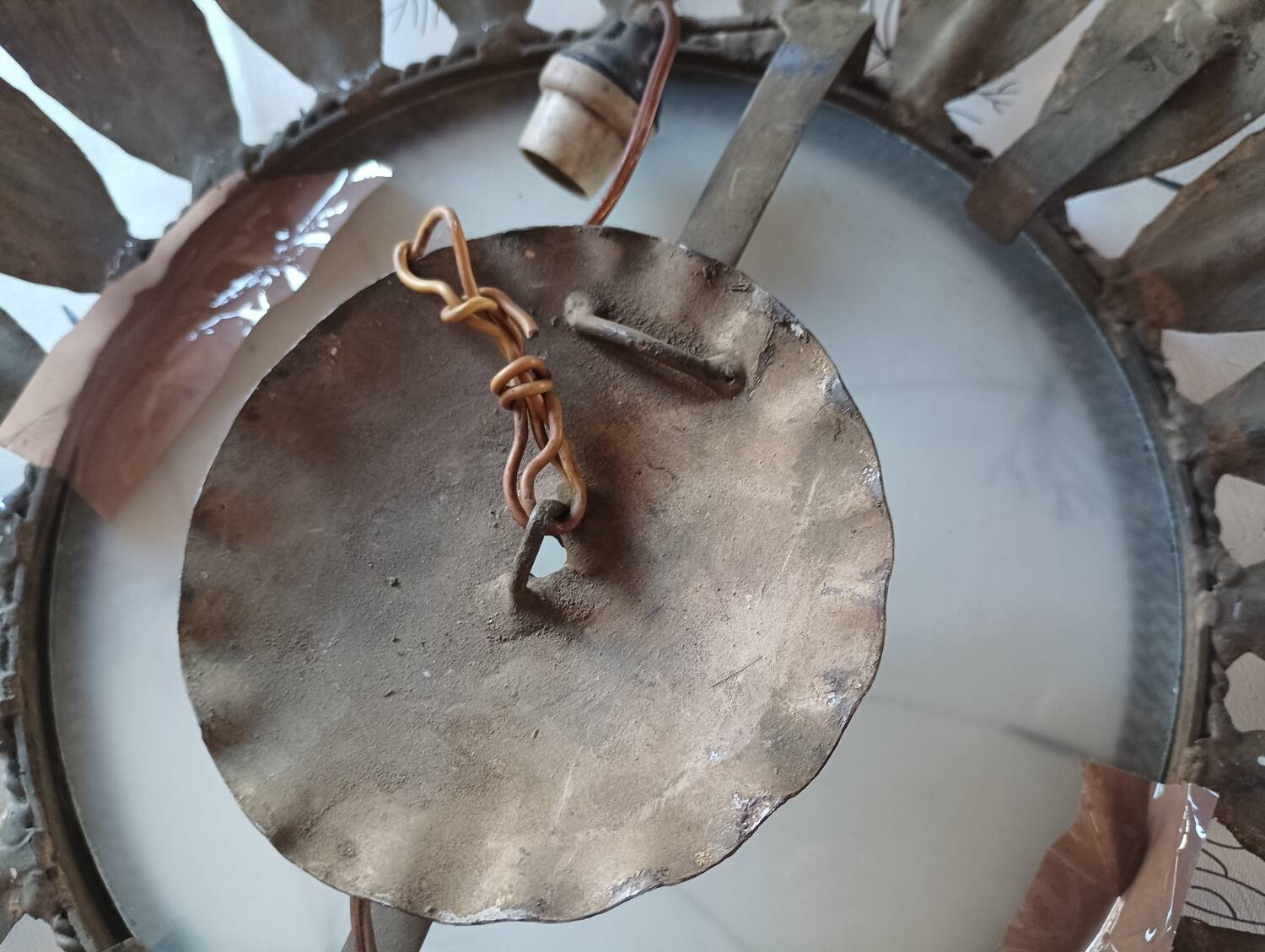 Lampe plafonnier sol ans 60