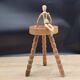 Tripod stool feet balls thick sitting