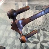 Base for candlesticks + 2 modular candlesticks NAGEL copper brown 1970