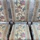 Suite de 4 Louis XIII os de mouton tissu fleurs