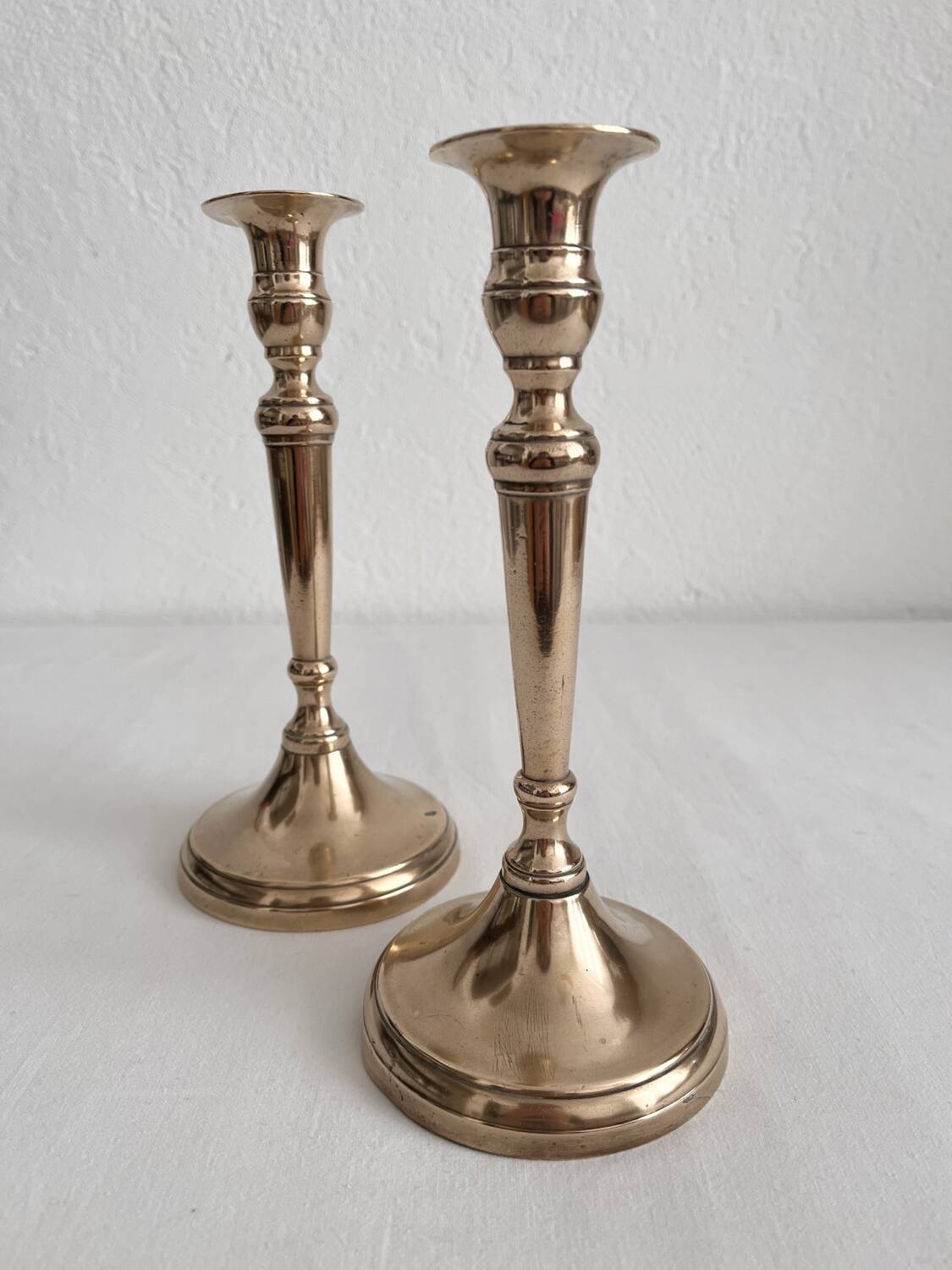 Antique candlesticks candlesticks baluster in brass copper
