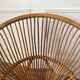 Paire de fauteuils corbeille en rotin , années 50-60
