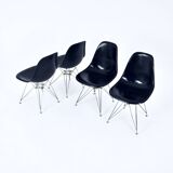 Set of 4 DSR Dining Chairs by Charles & Ray Eames for Herman Miller, 1970s
