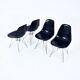 Set of 4 DSR Dining Chairs by Charles & Ray Eames for Herman Miller, 1970s