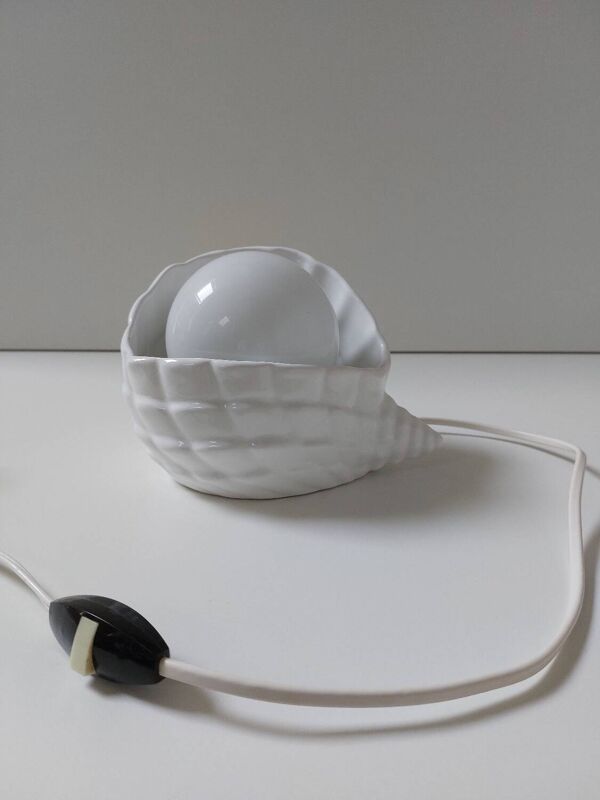 Lampe coquillage céramique