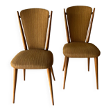 Paire chaises annees 40 pied compas