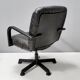 Postmodern Black Leather Office Chair by Vico Magistretti for ICF Design, 1978