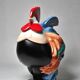 Polychrome porcelain rooster subject Hahn Georges Selim for Goebel Germany 1984