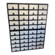 Large black and white industrial chest of drawers in pine, 40 drawers, 1950s.