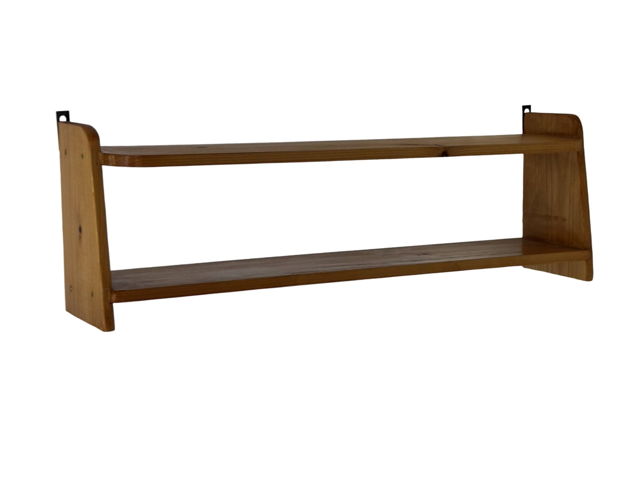 Vintage wooden wall shelve rack in pinewood minimalist design