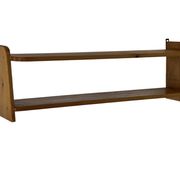 Vintage wooden wall shelve rack in pinewood minimalist design