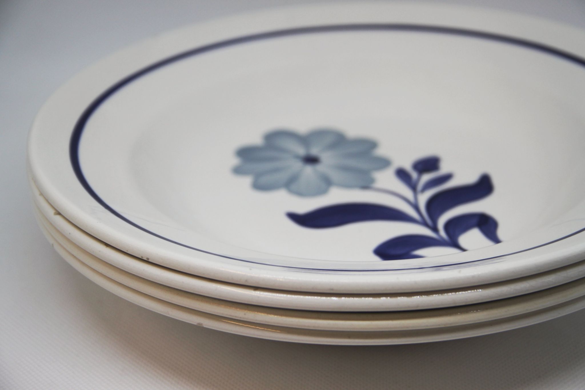 Lot of 4 hollow plates 1006 of Givors earthenware