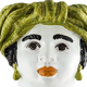 Medium-green woman head vase