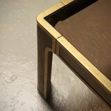 Brutalist Solid Cast Bronze Side Table by Peter Van Heeck Belgium 1970s