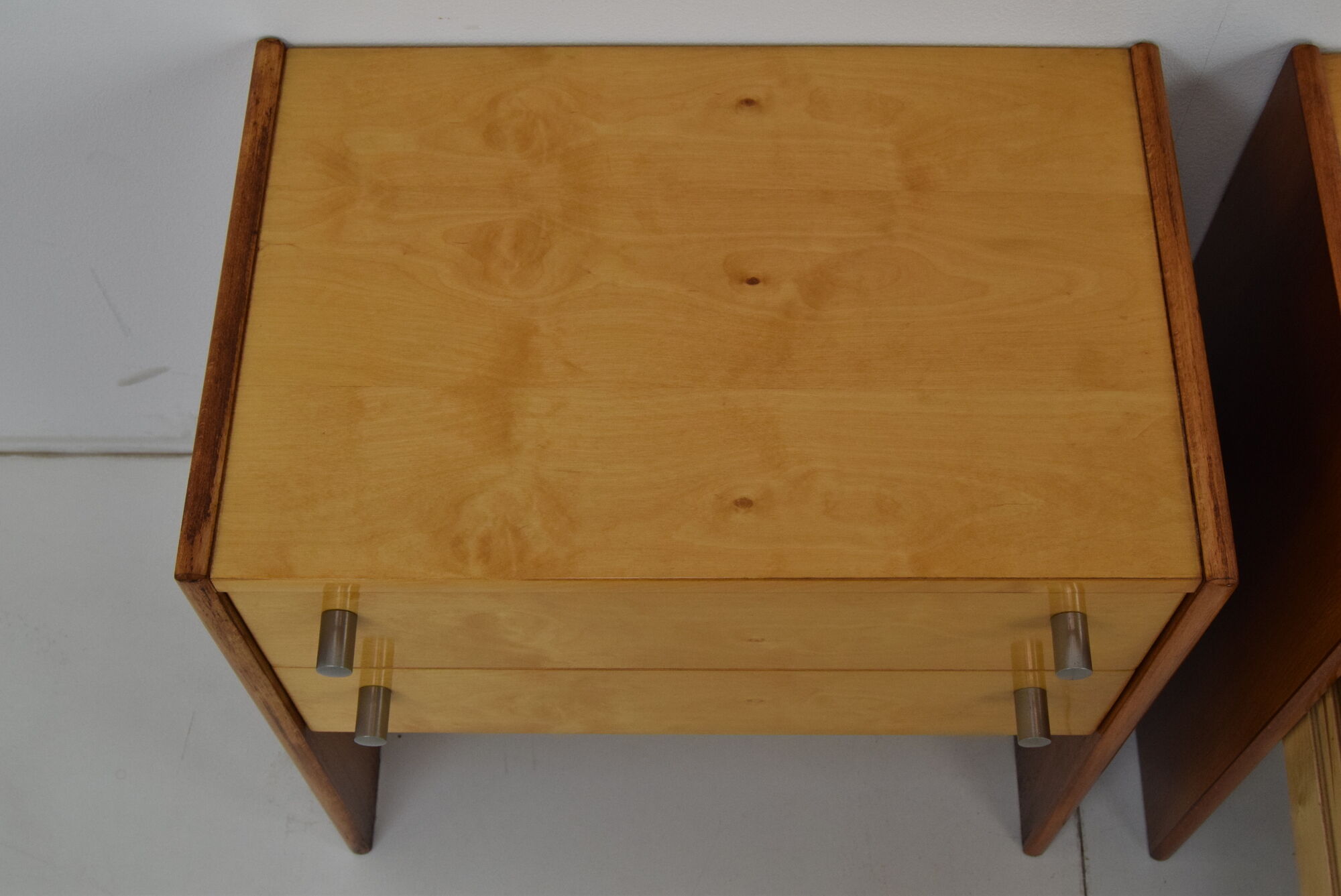 Pair of mid-century Bedside Tables,Bucovice,1970