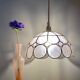 Suspension abat-jour vintage en nacre et laiton