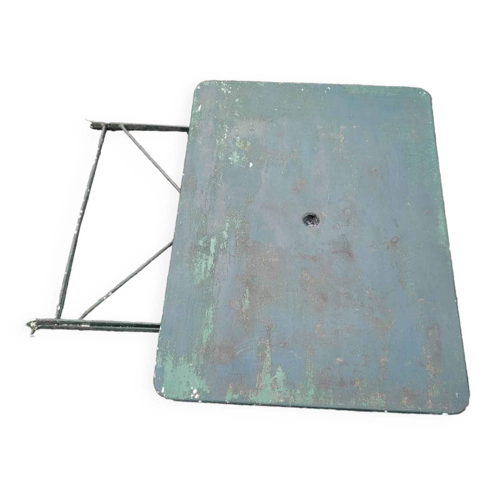 Old folding iron garden table