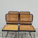 Set of 4 Marcel Breuer cesca black b32 chairs