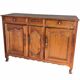 Enfilade of three Louis XV style doors in cherry wood from the 19th century.