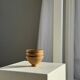 Set of 3 vintage mini bowls on foot, stoneware on pedestal H9 D10.
