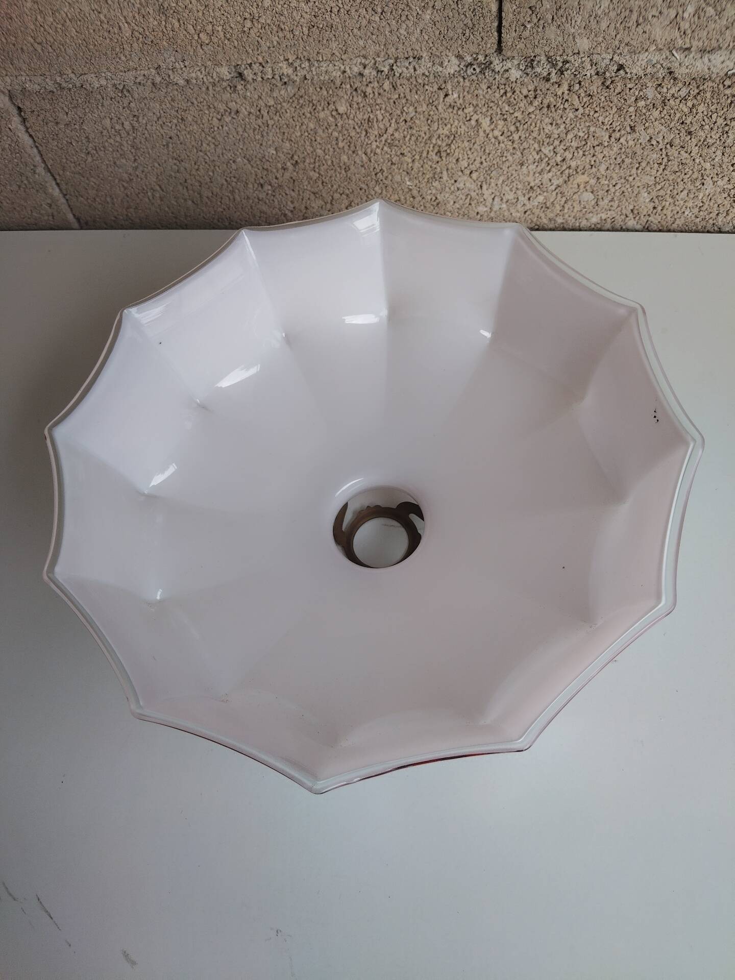Vintage pink pastel opaline lampshade – 1940s/1960s