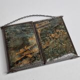 Vintage triptych mirror to hang or pose