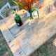 Grande table de ferme rénovée