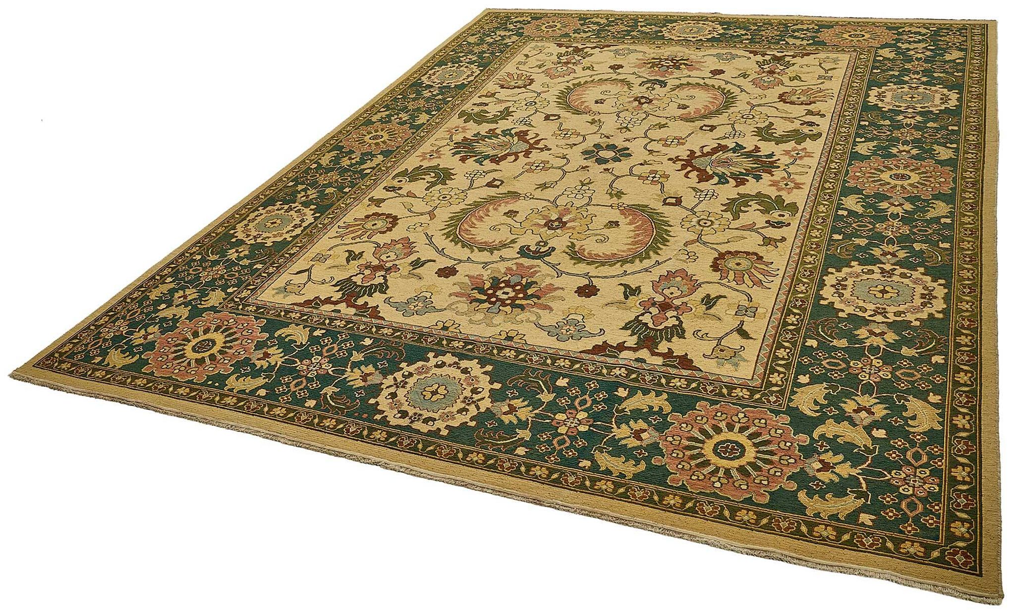 Turkish Handknotted Wool Oushak Rug 268 cm x 350 cm