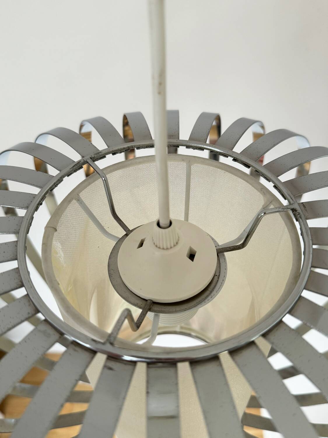 Vintage chandelier pendant in chrome stainless steel