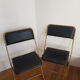Set of 2 folding chairs in skai and metal