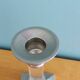 Silver-plated metal candlestick and lucite plexiglass