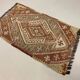 Vintage turkish kilim 78x48 cm shabby wool