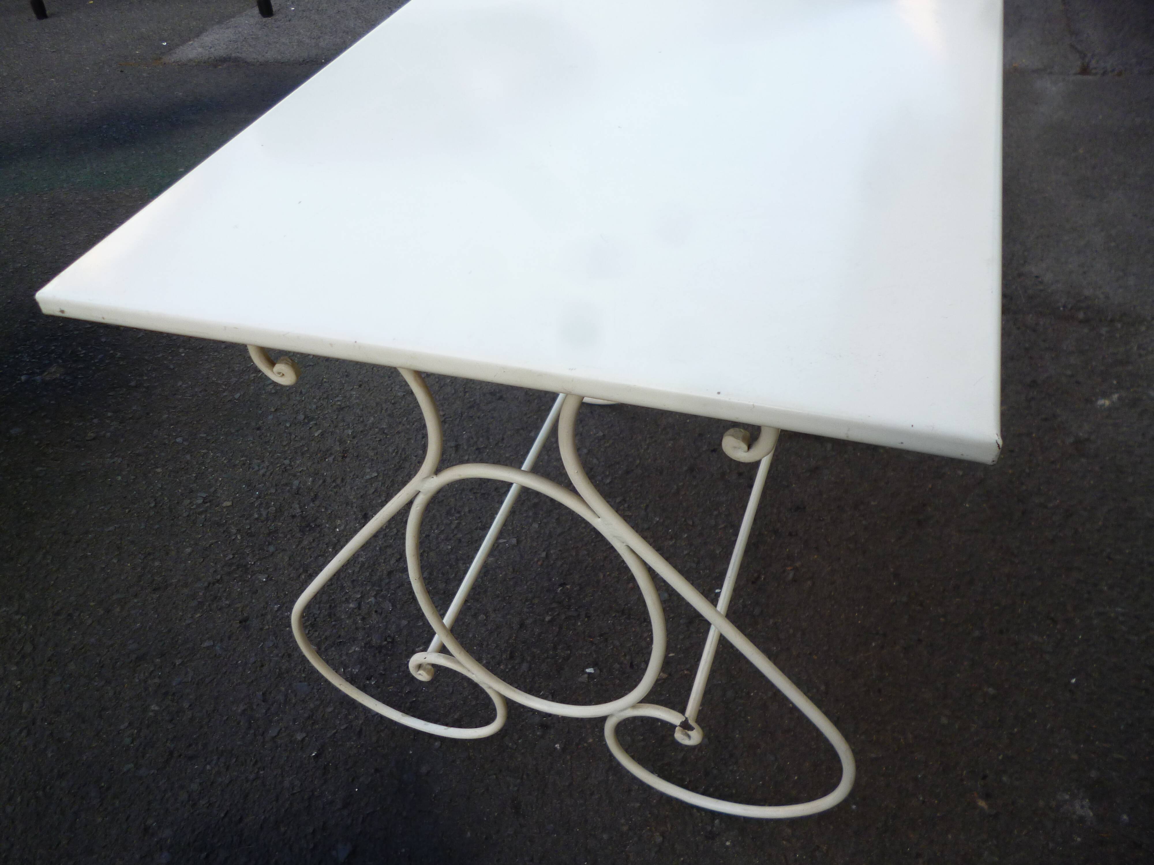 Iron bed and his bedside