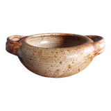 Plat légumier soupière en grès de Puisaye signé Jean-Pierre Prud’homme