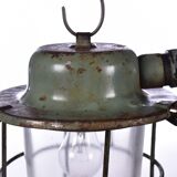 Industrial cage lamp green