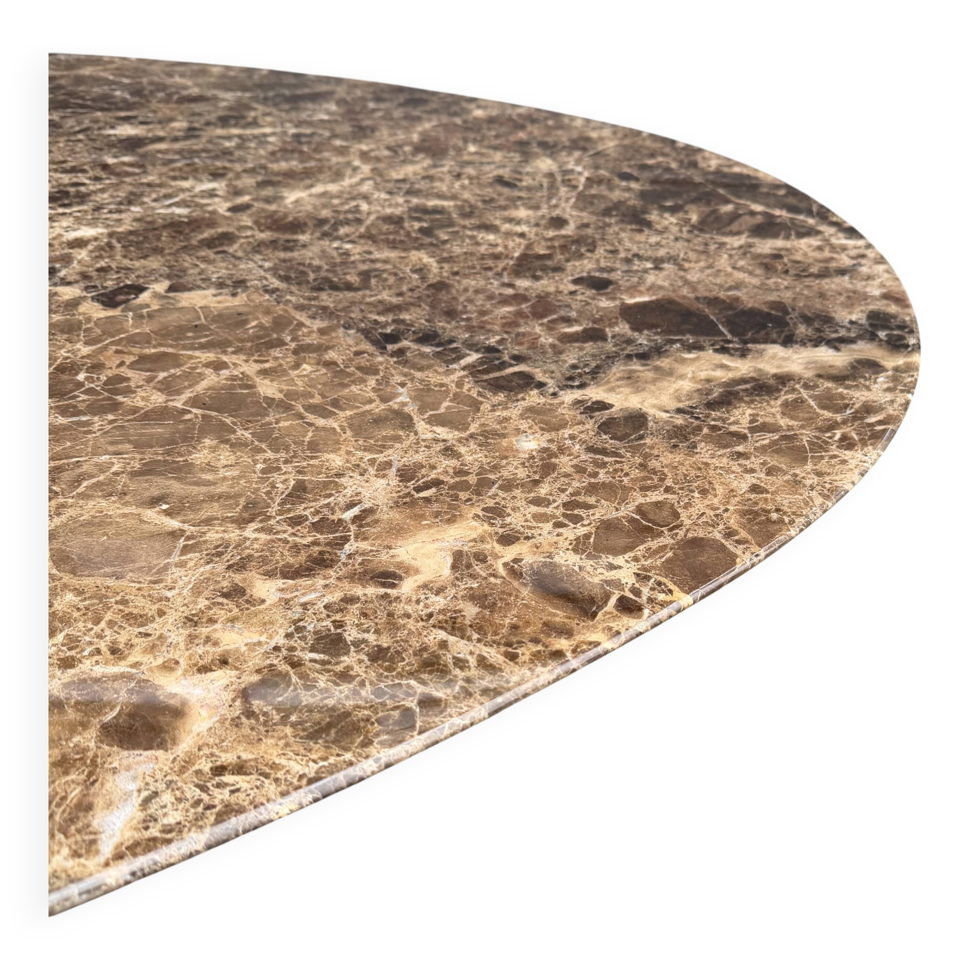 Original oval dining table Knoll Tulip (244cm) Emperador