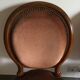 Paire de chaises médaillon style Louis Philippe en velours rose