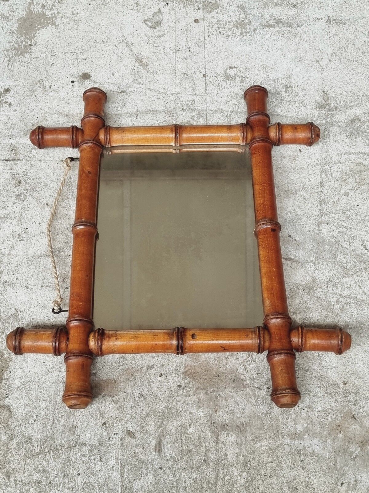 Antique mirror faux bamboo French wall mirror