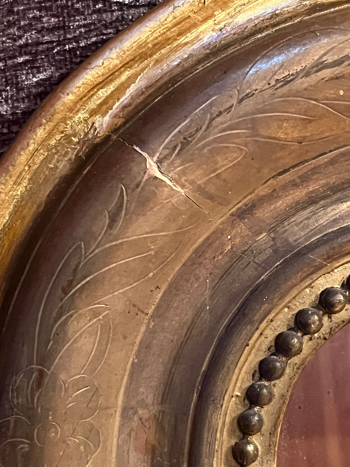 Miroir doré Louis Philippe