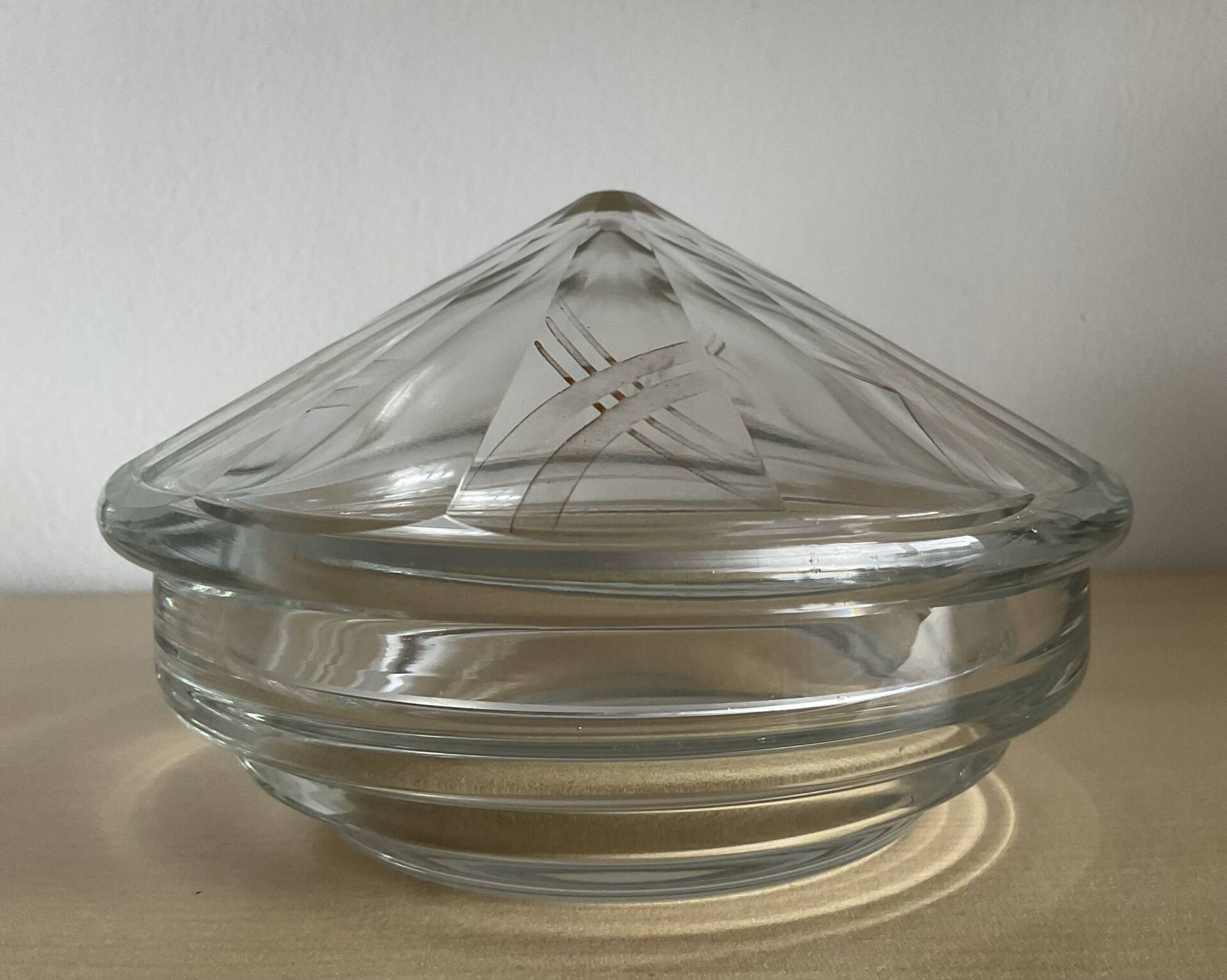 Art Deco glass catchall