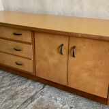 Cabinet low sideboard 1940-1960's in blond wood