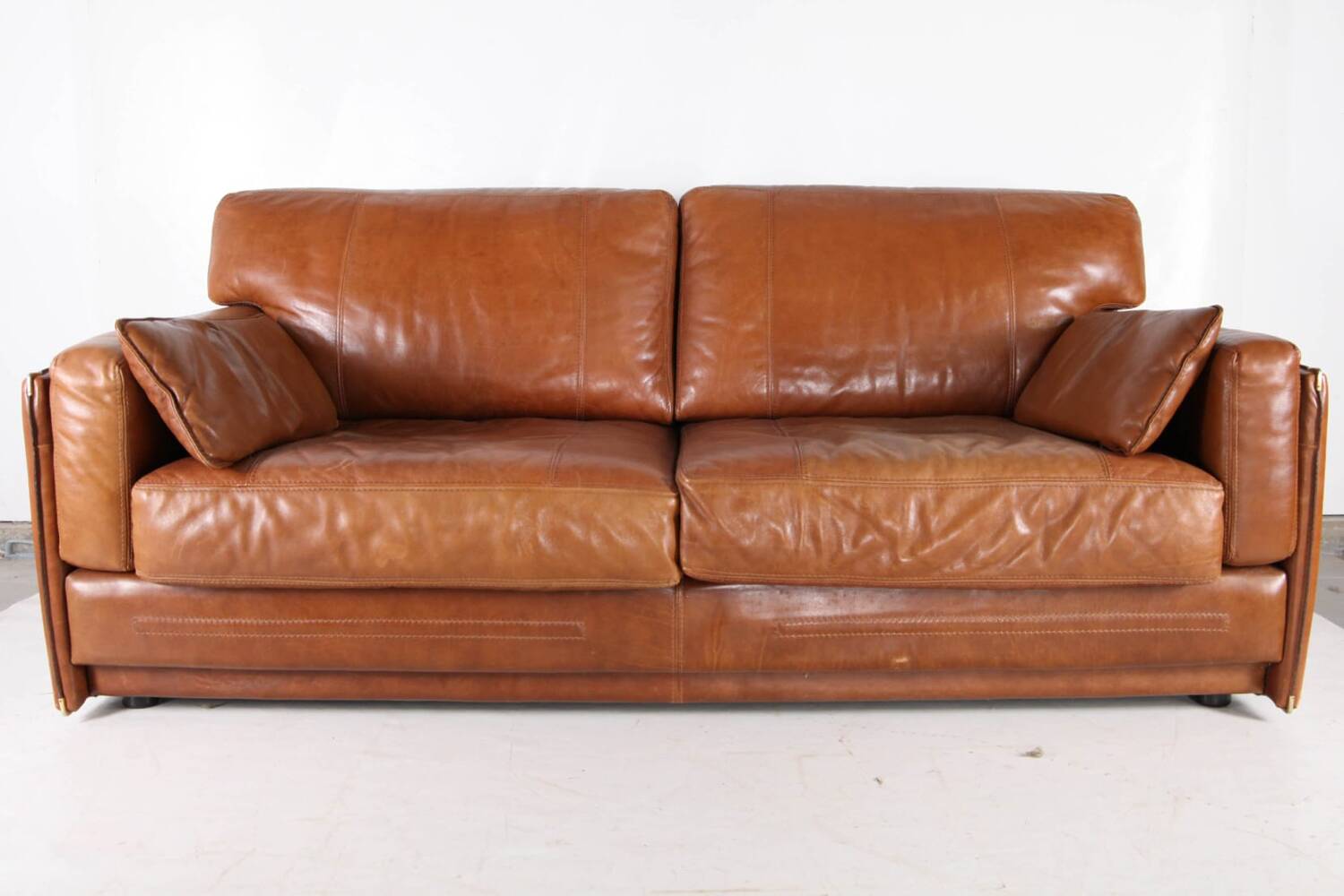 Large leather sofa Roche Bobois