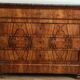 Louis Philippe walnut commode from the 19th century + grey Saint-Anne marble