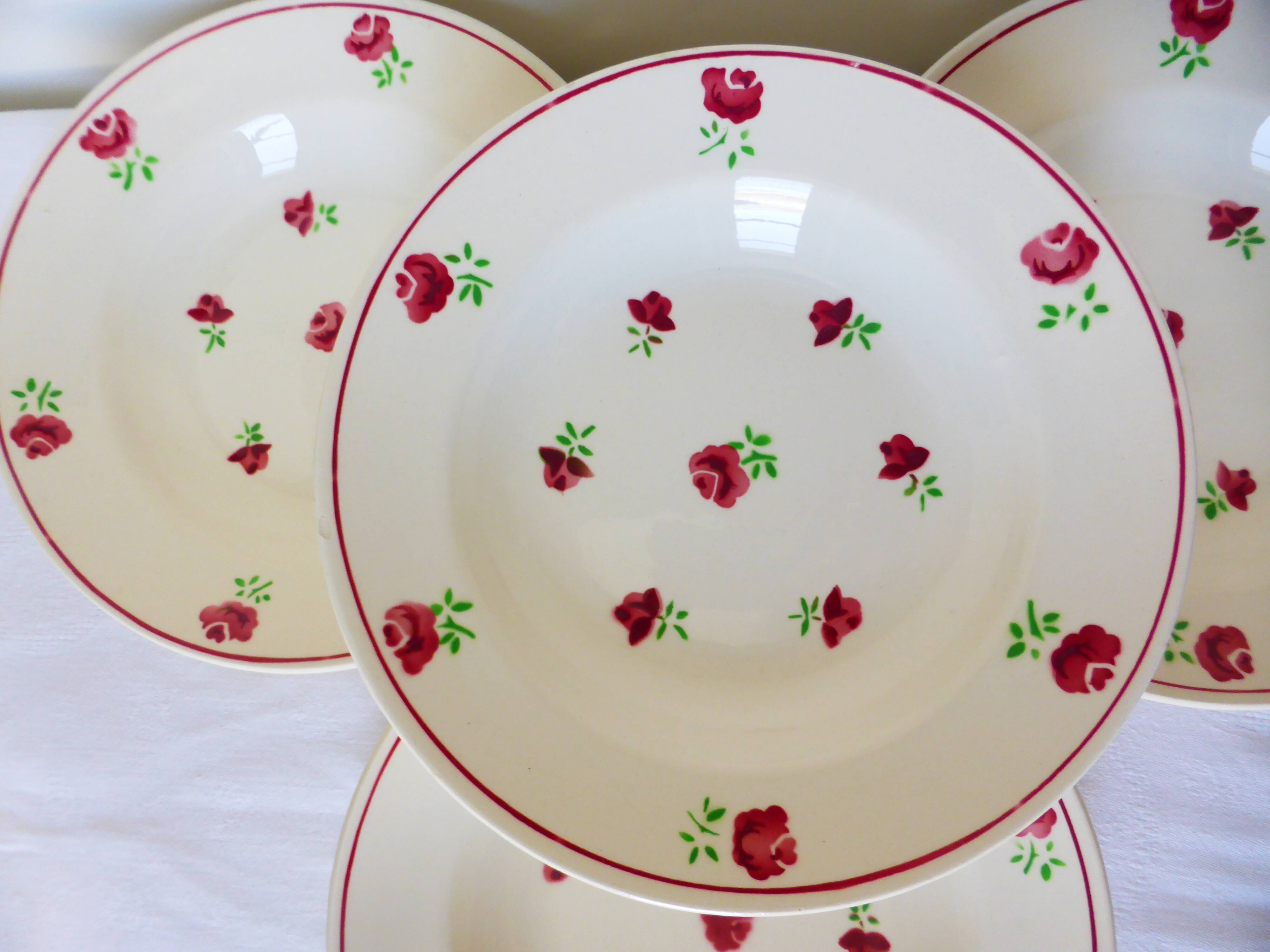 4 Badonviller soup plates 210748