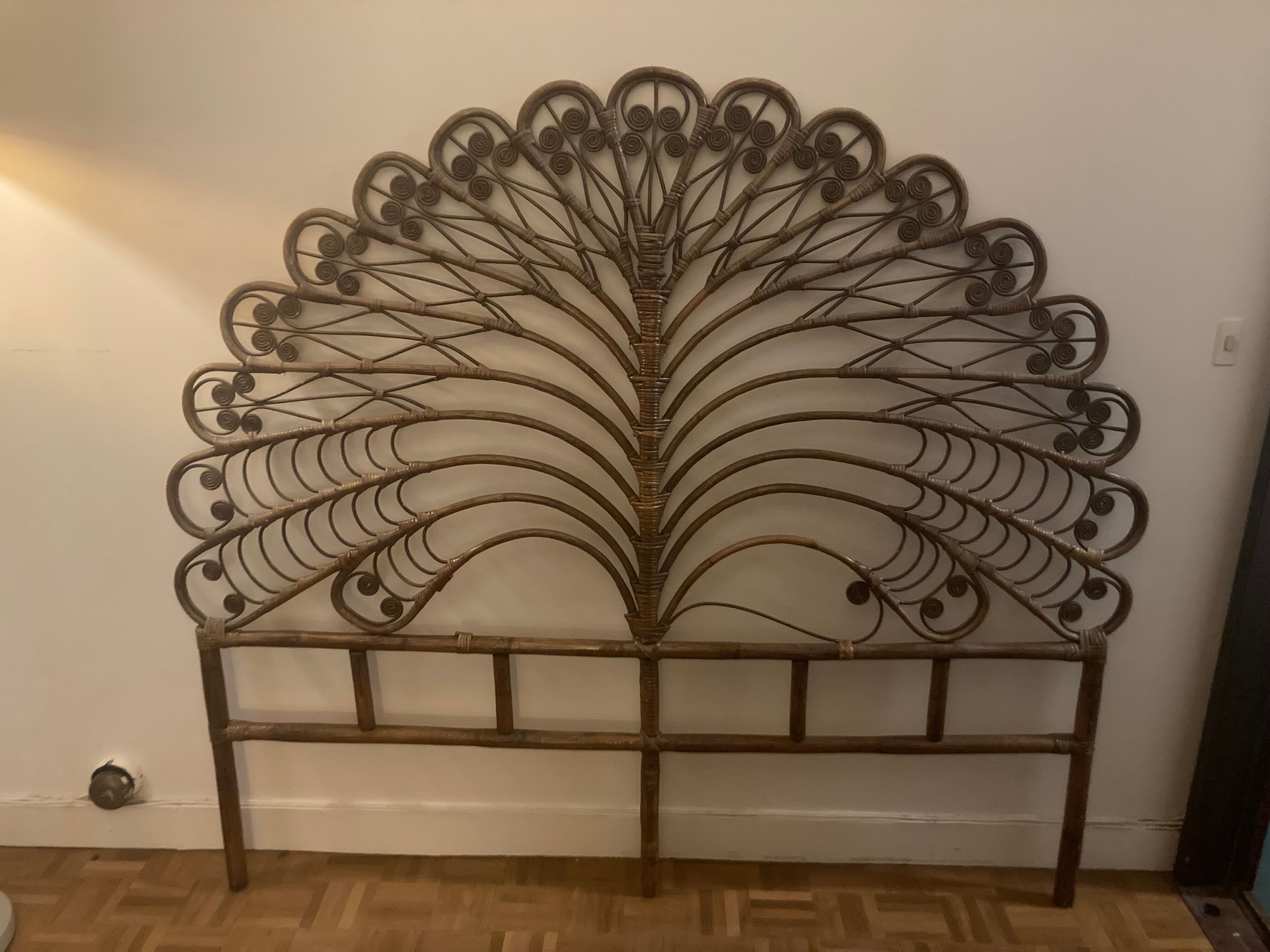Rattan headboard