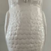 Vintage glazed ceramic owl umbrella stand