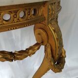 Louis XVI style console in gilded wood