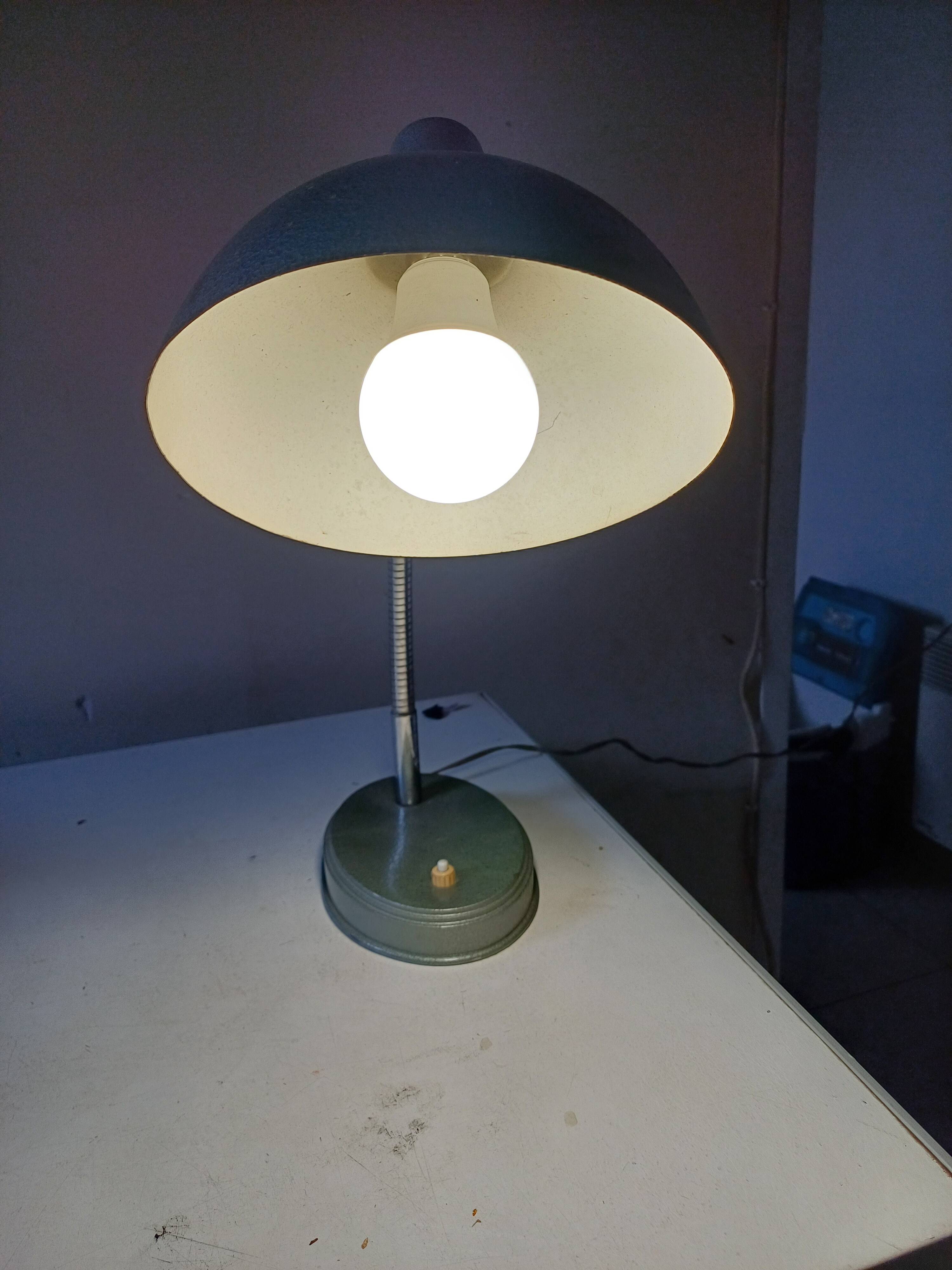 60s Green Metallic Lamp