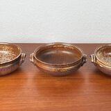 Vintage ceramic bowls from the Danish studio Aase & Leif Vange Keramik, set of 3.
